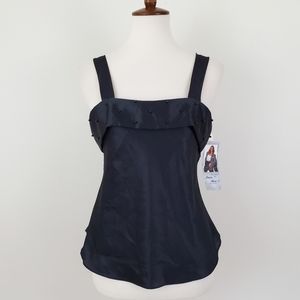 NWT Vintage Lucie Ann II Beaded Satin Tank Top